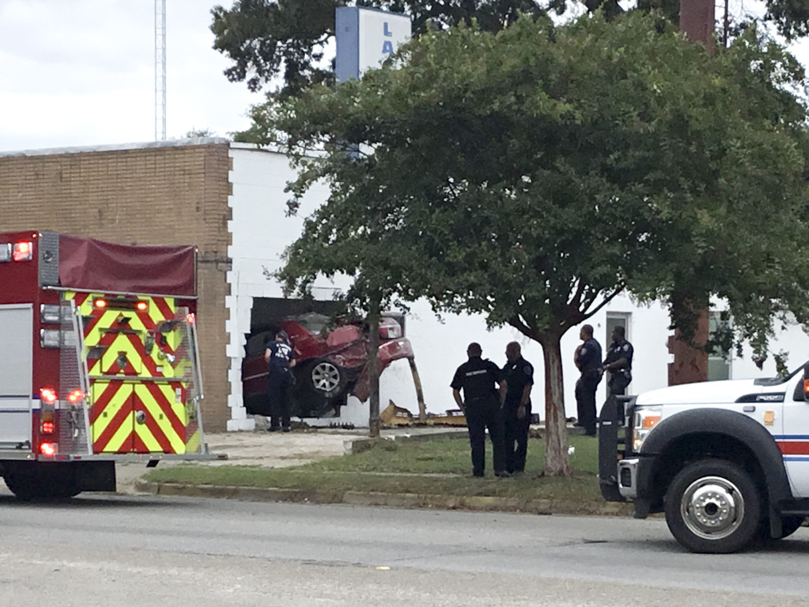 Car Crashes into Building